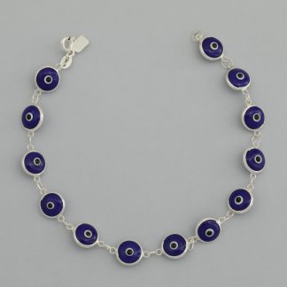Pulsera ojos turcos azules de 20 cm.