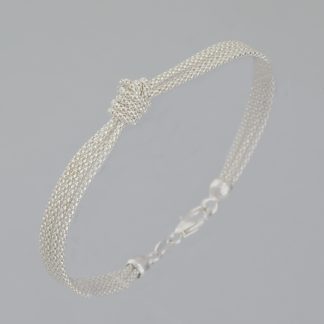 Pulsera 4 cordones y 1 nudo de 18 cm.