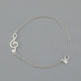 Pulsera clave de sol cadena rolo de 20,5 cm.