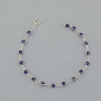 Pulsera ojos turcos azules mini de 19,5 cm.