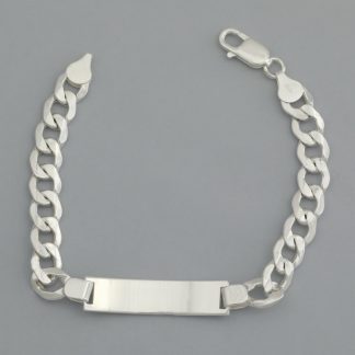 Pulsera esclava hueca barbada de 21 cm.