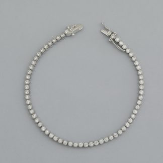 Pulsera circonitas rodiadas de 19 cm