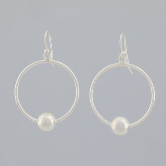 Pendientes aro con bola