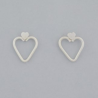 Pendientes dos corazones