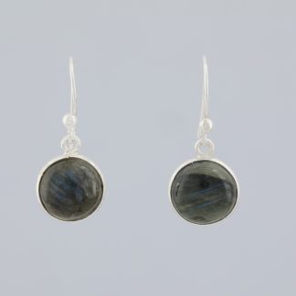 Pendientes ½ bola labradorita.