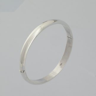 Brazalete aro convexo liso de 7,3 mm de ancho