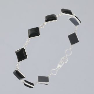 Pulsera cuadrados ónix de 19 cm. ix de 19,5 cm.