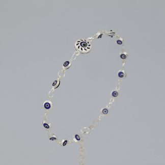Pulsera ojos turcos azules mini de 18-21 cm.