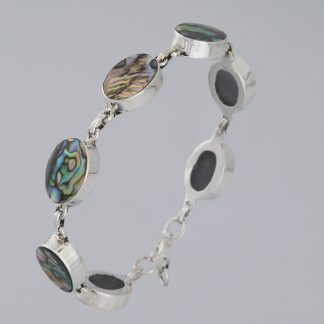 Pulsera óvalos abulón de 20,5 cm.