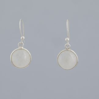 Pendientes ½ bola piedra luna.