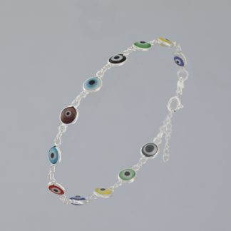Pulsera ojos turcos multicolor de 17,5-20 cm.