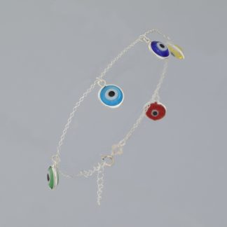 Pulsera ojos turcos grandes multicolor de 17,5-20 cm.