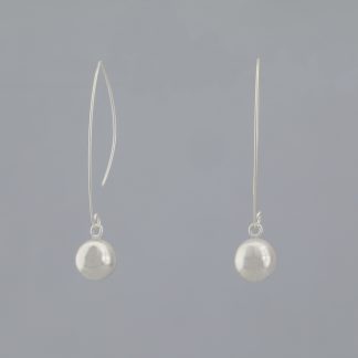 Pendientes gancho pez bolita de 4,20 cm de altura